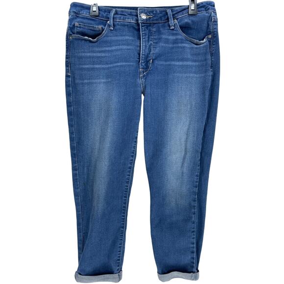Levis Cropped Jeans Women Size W32 Blue Denim Mid Rise Cotton Blend Capsule - Picture 1 of 5